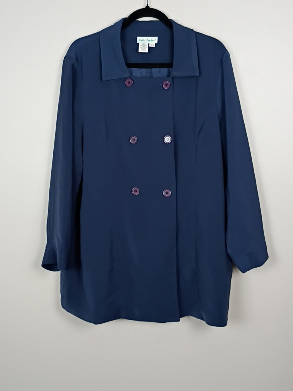 Ulla Popken Navy Blue Double Breasted Blazer Jacket 16/18 Business Casual